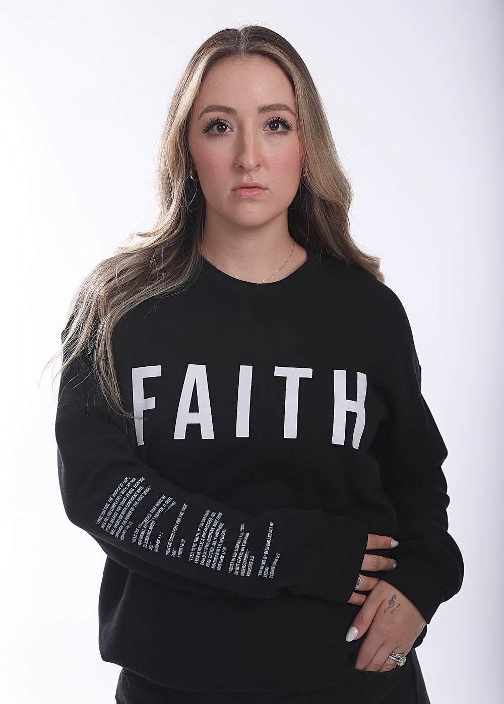 FAITH Fleece Sweatshirt - Black